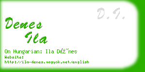 denes ila business card